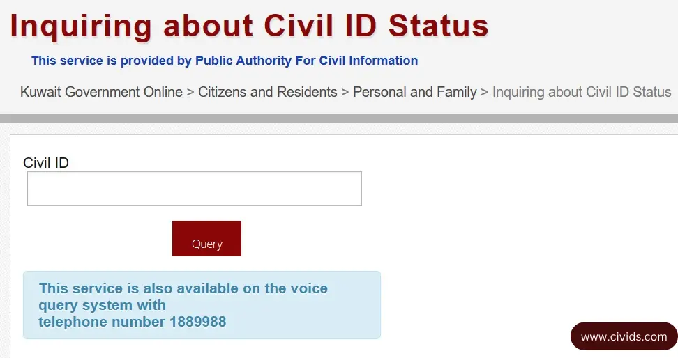civil id status kuwait